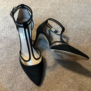 INC black pump with ankle strap size 8